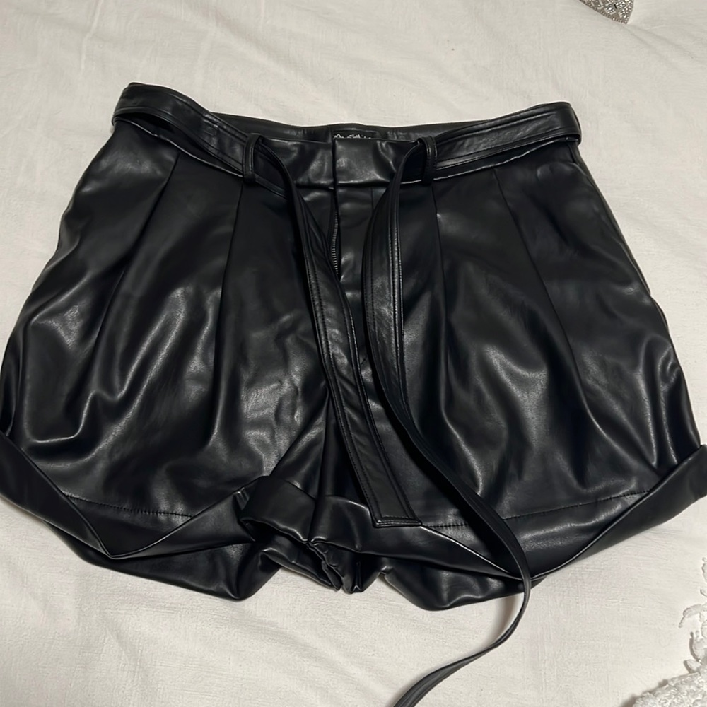 Faux Leather Shorts